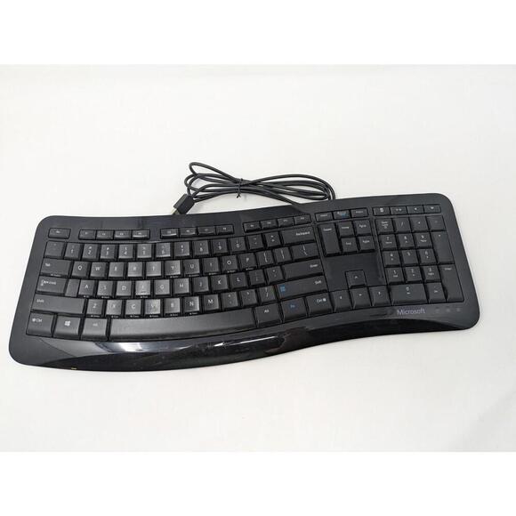Microsoft Comfort Curve Keyboard 3000 USB Multimedia Contour Model 1482  OEM - Picture 1 of 5